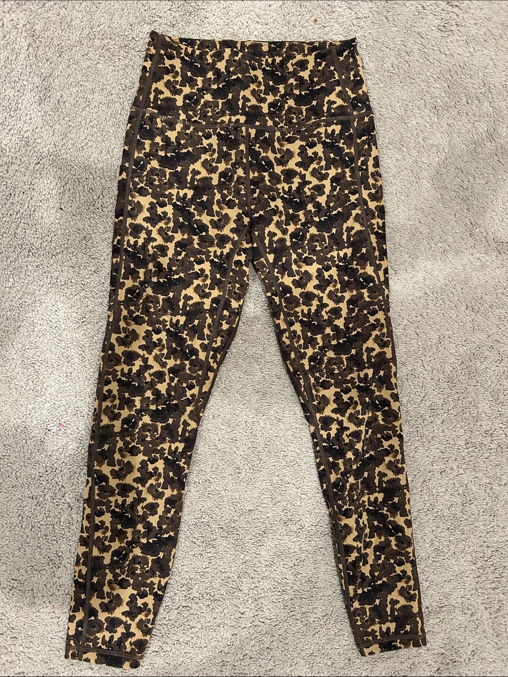 Varley Leopard Print High-Waist Leggings - Tan & Black